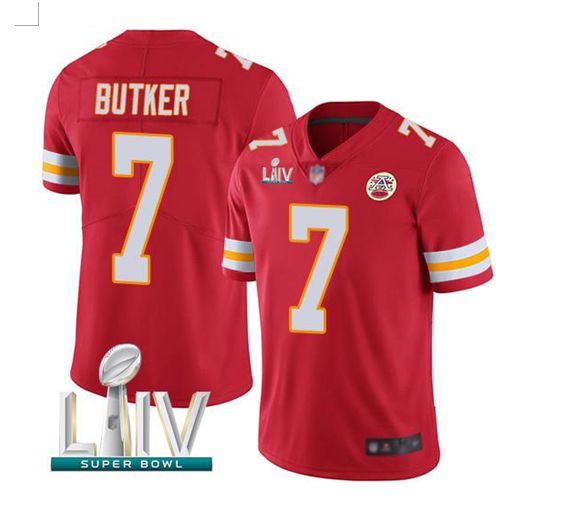 Men Kansas City Chiefs #7 Butker Red Super Bowl LIV 2020 Stitched NFL Vapor Untouchable Limited Jersey